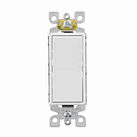 LEVITON Leviton  Decora 15A Three Pole 3-Way Rocker Switch White, 10PK 3002796